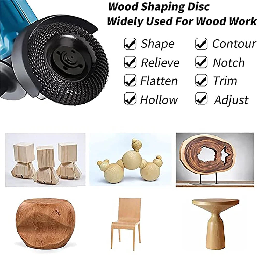 1PC Wood Carving Disc Grinder Wheel Disc 4 Inch