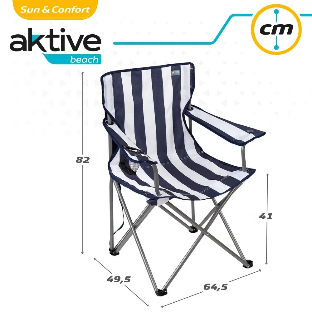 Folding camping chair with coasters and backrest