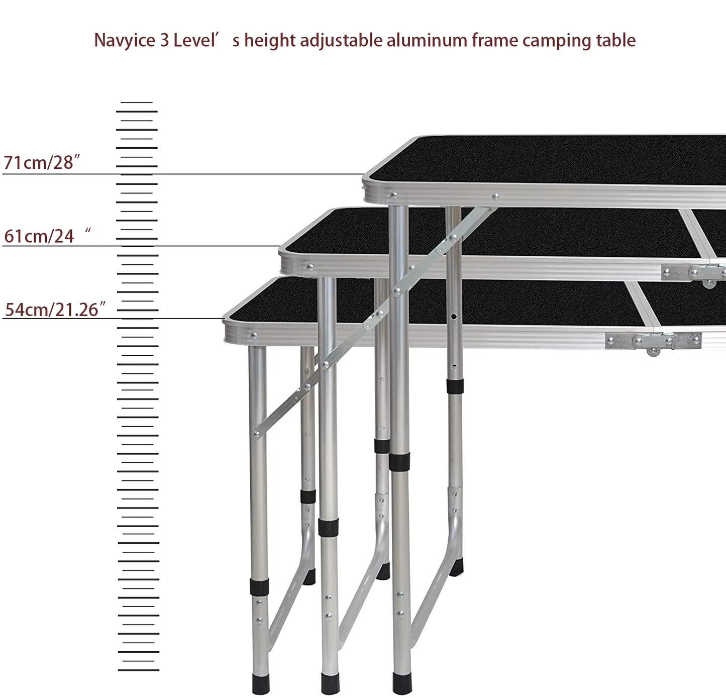 4ft Folding Camping Table Portable,