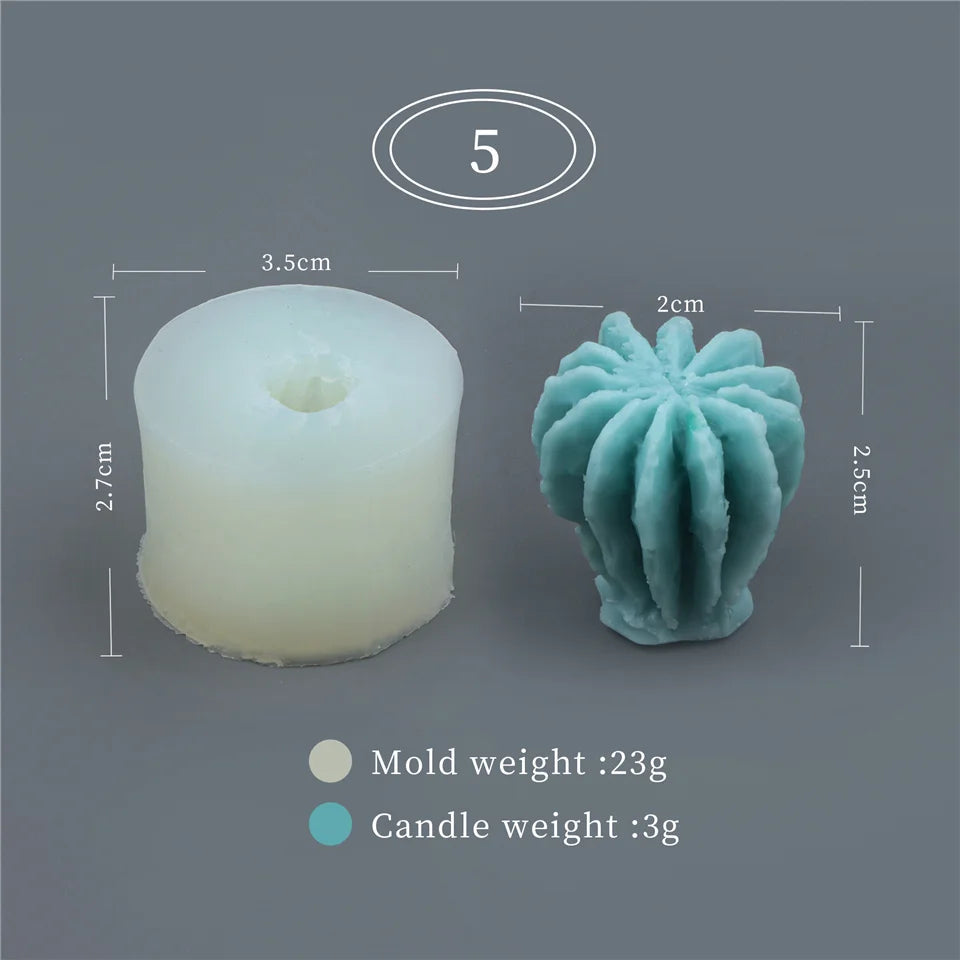 17 Styles Succulent Plants Silicone Candle