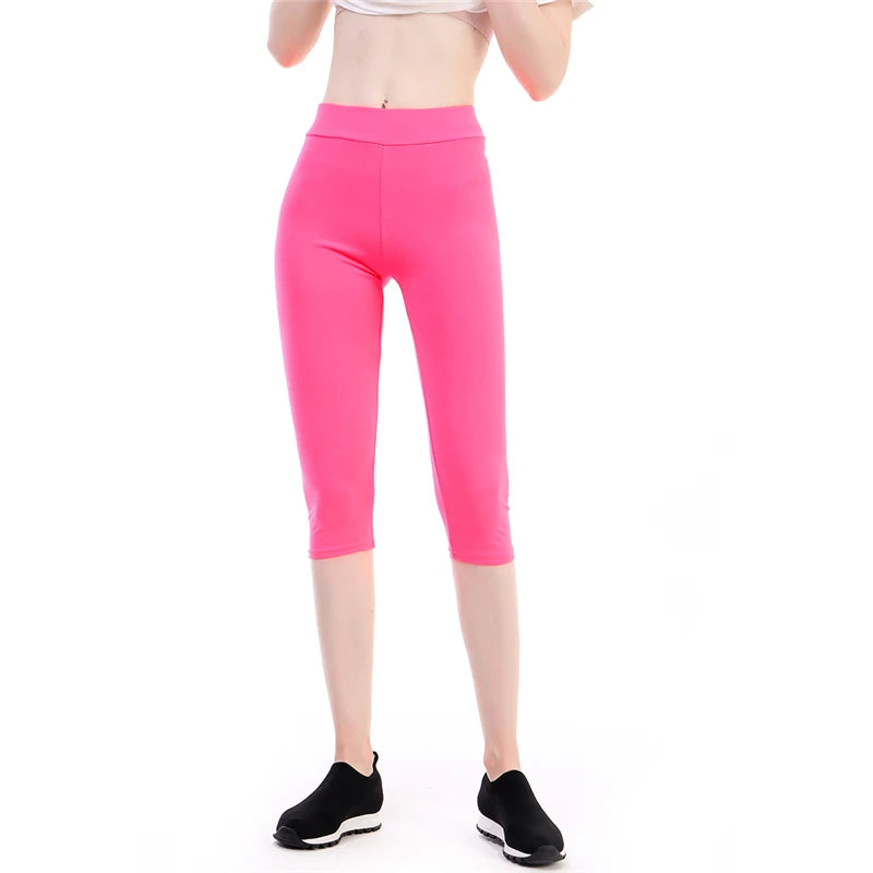 Breathable Push Up Leggins Women Calf Pants