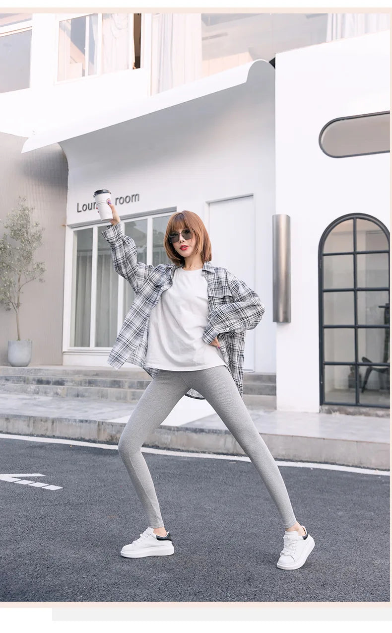 Ribbed leggings for women 2025 high waist