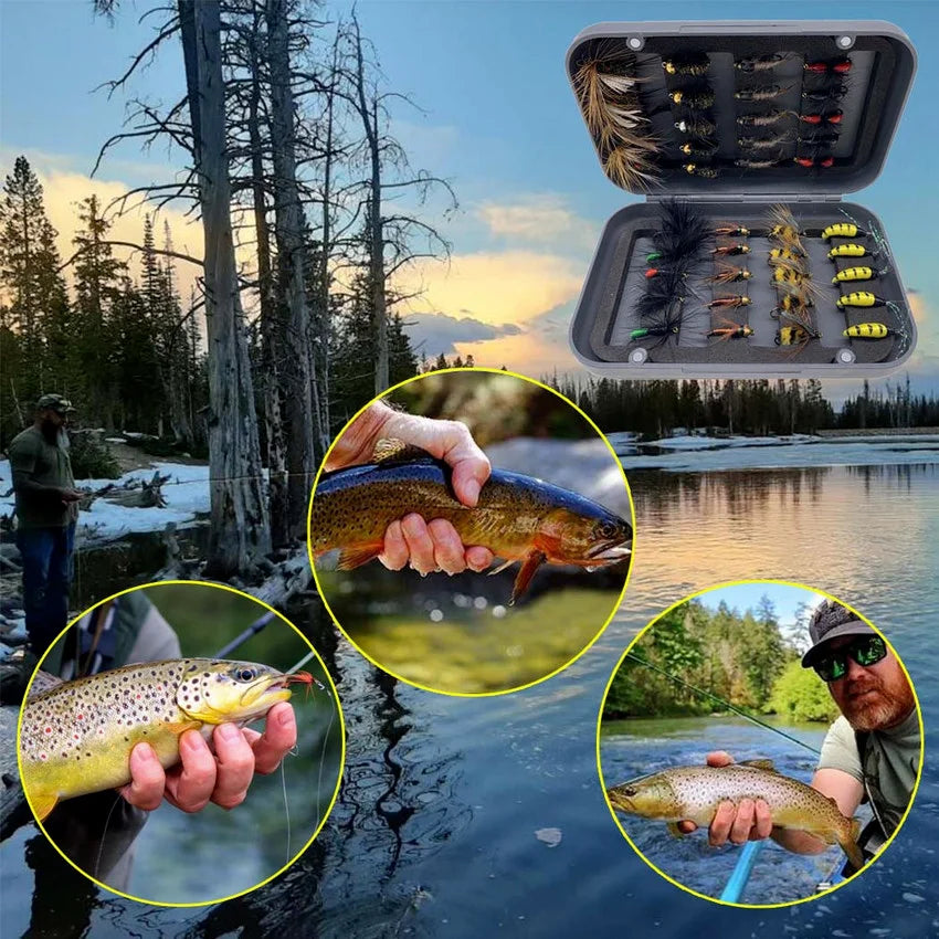 Trout Fly Fishing Flies Collection 32-112Pcs