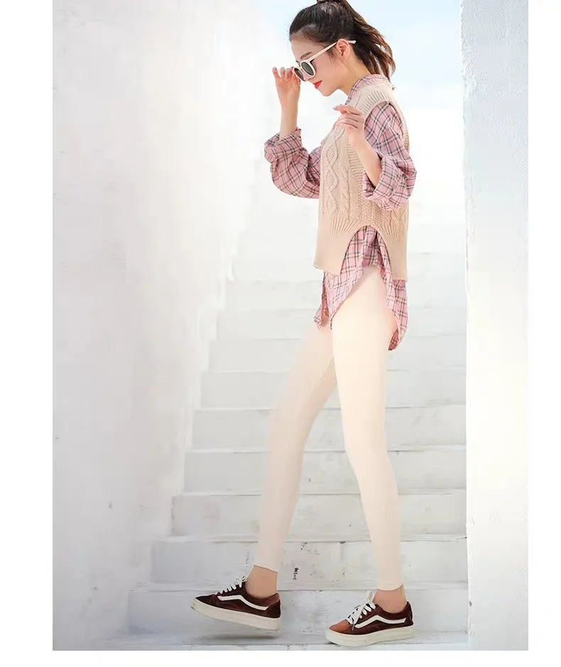 Ribbed leggings for women 2025 high waist