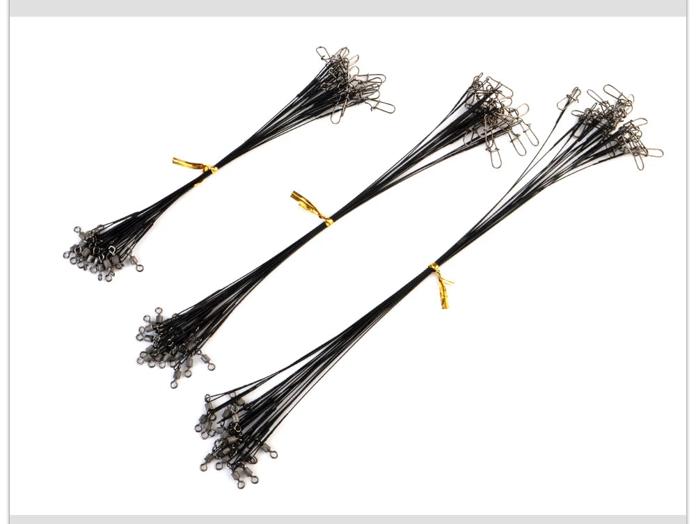 FTK 20PCS 16cm 20cm 25cm Anti-bite Steel Wire Leader