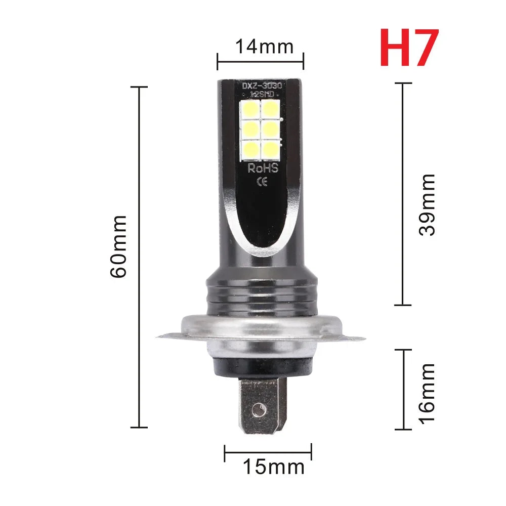 2Pcs 9005 9006 LED Headlight H11 H8 H9 H10 H1 H3