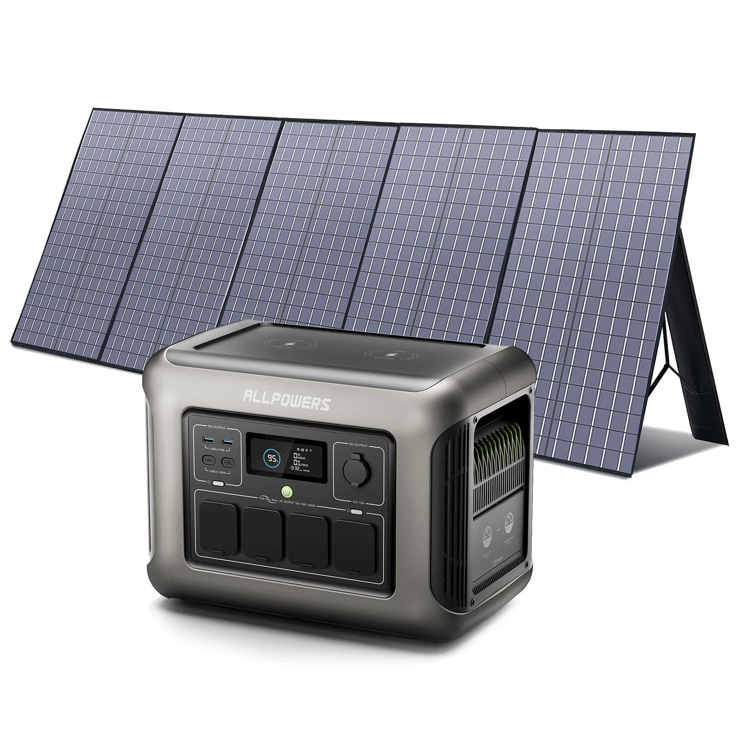 ALLPOWERS R1500 Portable Power Station with 100W/200W Solar Panel