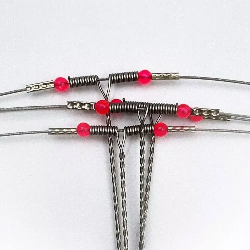 Stainless Steel Fishing Rigs Wire Leader Rope Line Swivel