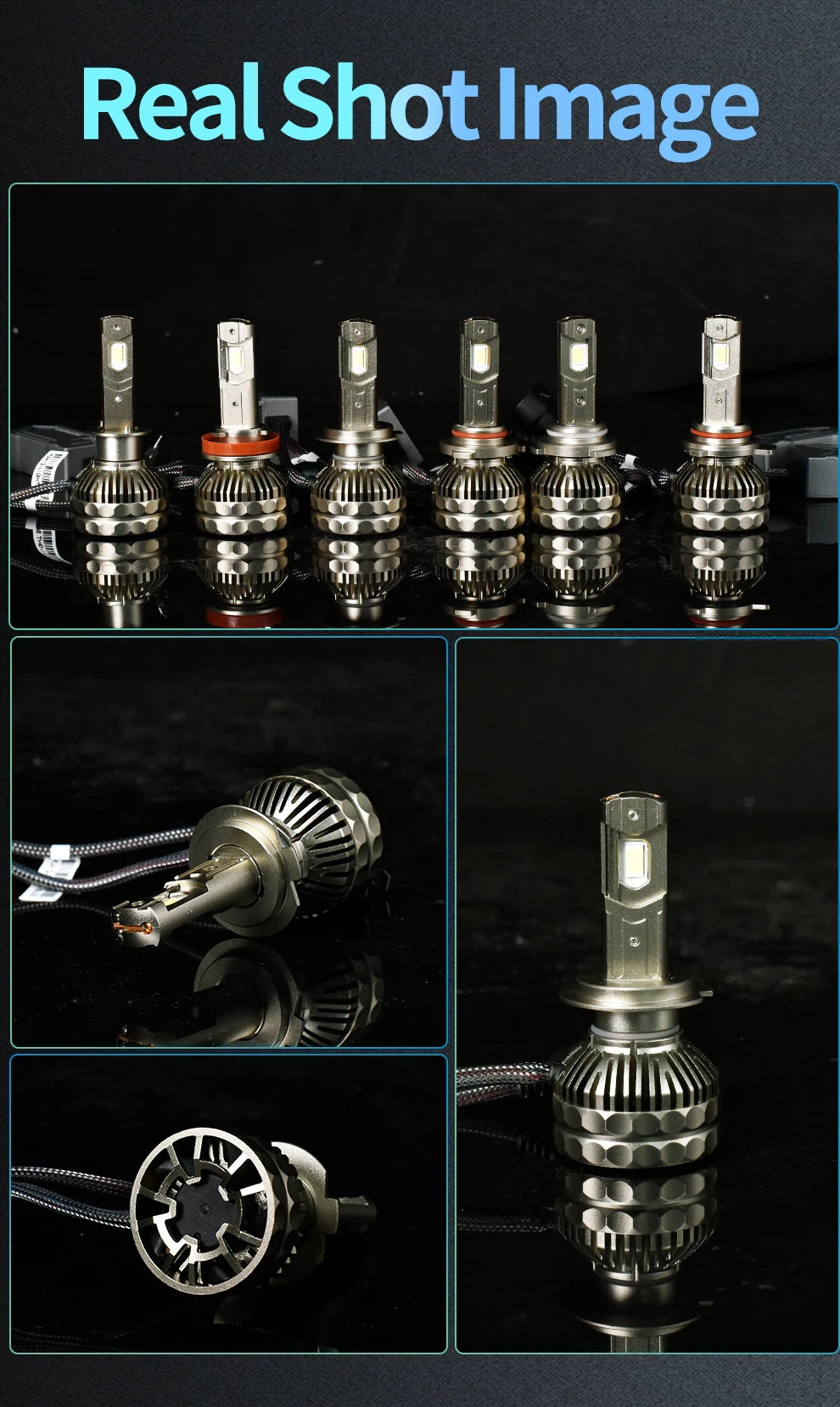 200W/PAAR LED-koplampset H1 H7 H4