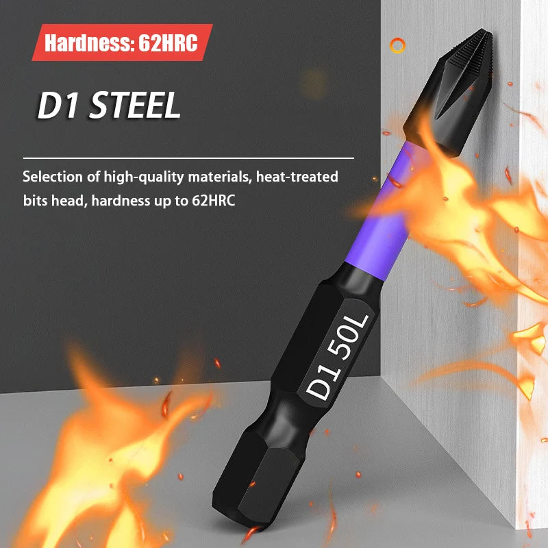 Magnetic Impact Phillips Bit Anti-Slip Long Screwdriver