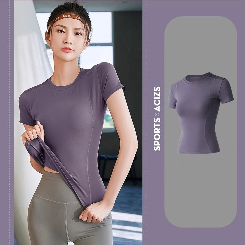 Dames sport- en fitnesskleding, slankvallend,