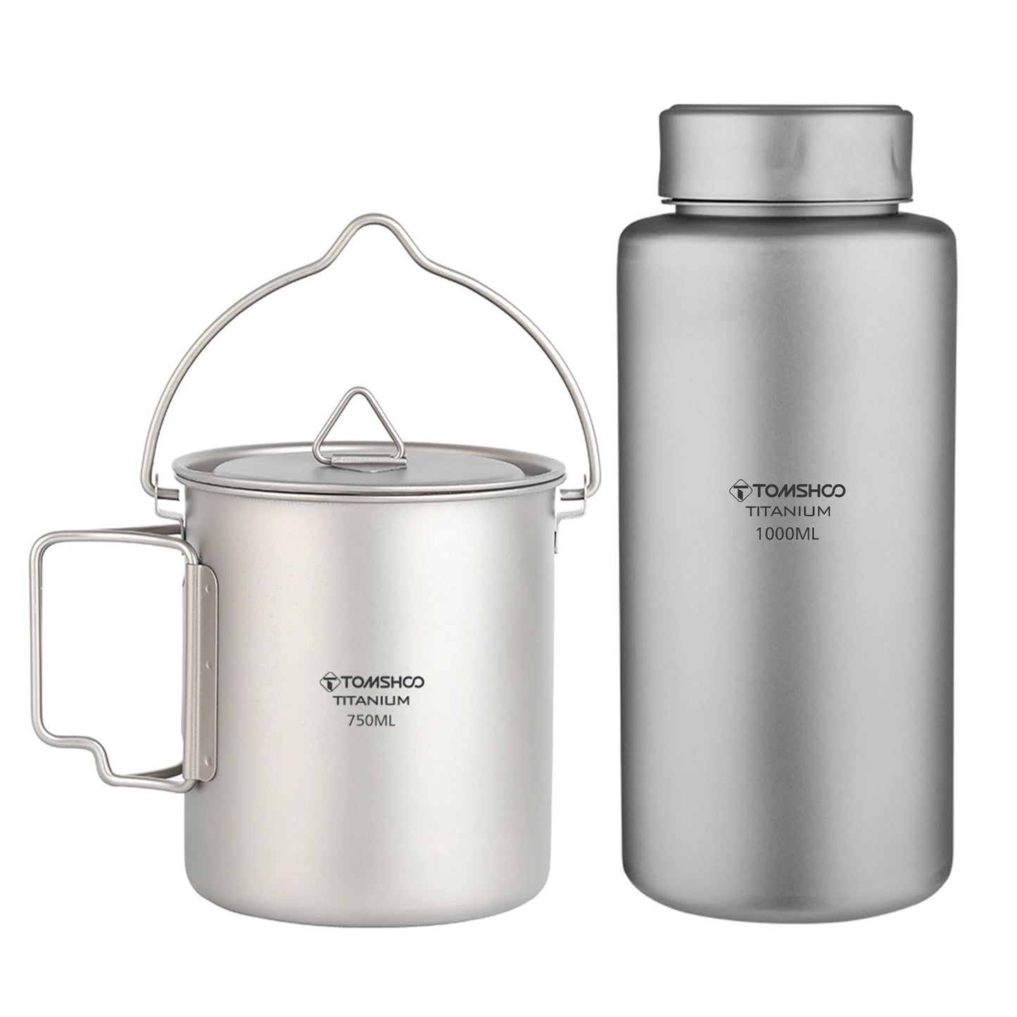 1L Titanium Fles Lekvrij Enkellaags Sport Waterfles 750ml Potbeker