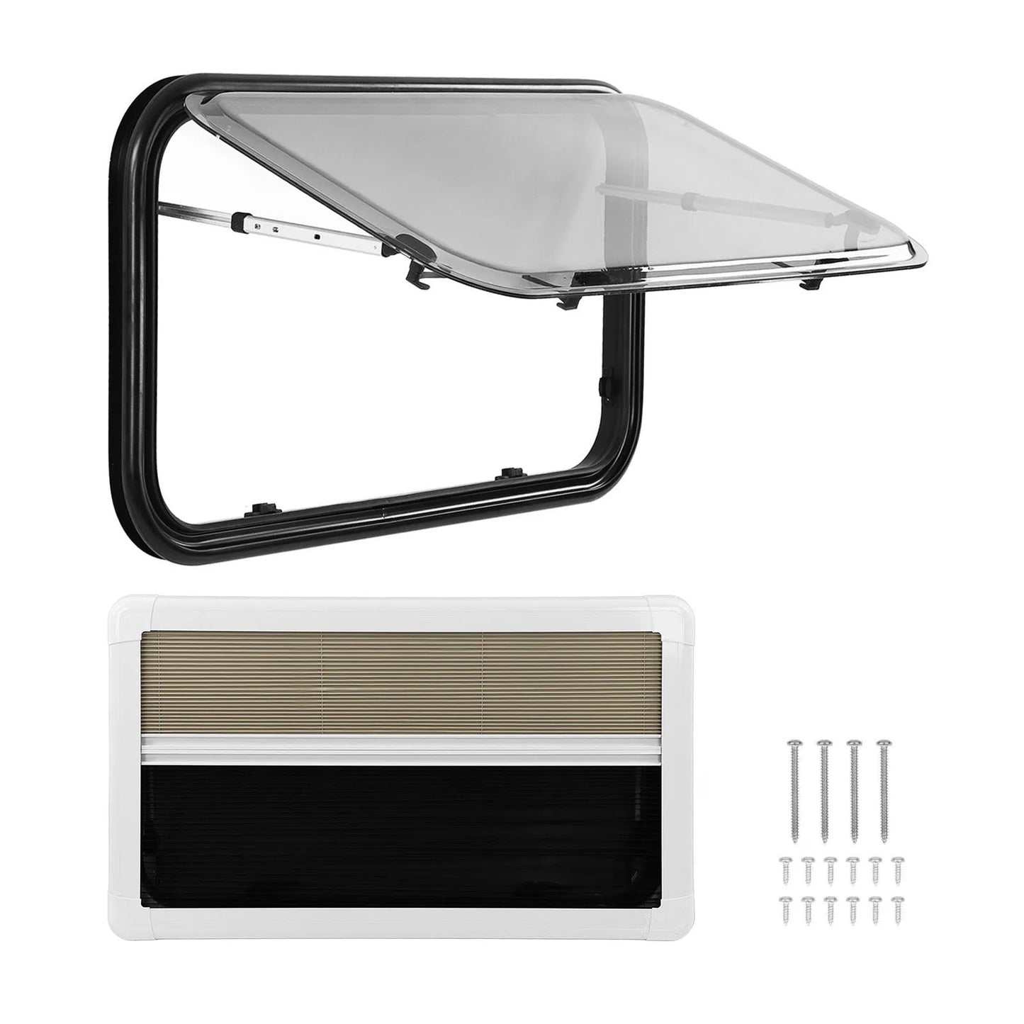 900x500mm RV Push Out Window Double Layer UV Resistant 75°