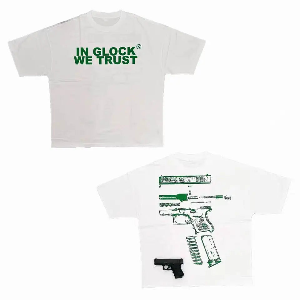 Kixkz Fashion Brand Women's T-shirts IN GLOCK WE TRUST