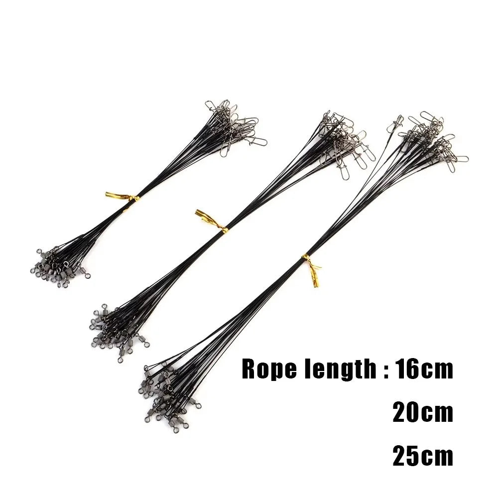 FTK 20PCS 16cm 20cm 25cm Anti-bite Steel Wire Leader