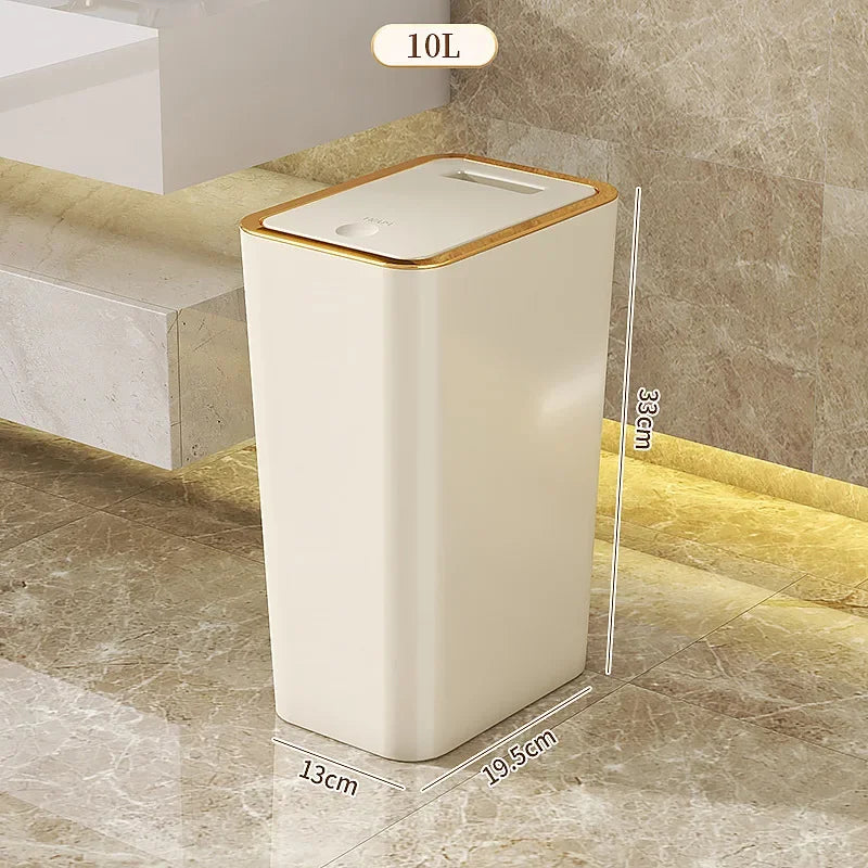 10L Odor Proof Trash Can with One-Touch Modern