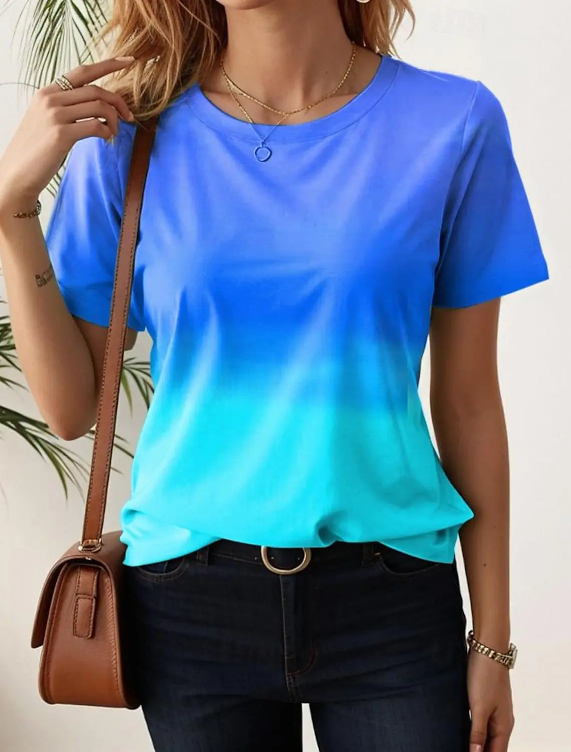 Women's T-Shirts For Women 3d Gradient Print Tees
