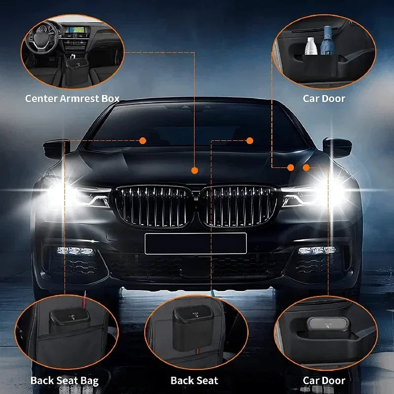Car Trash Can (with Lid) Contains 60 (300) Garbage Bags,