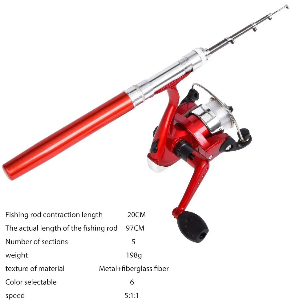 Fish Rod Goods Tackle Reel Telescopic Pole Tools