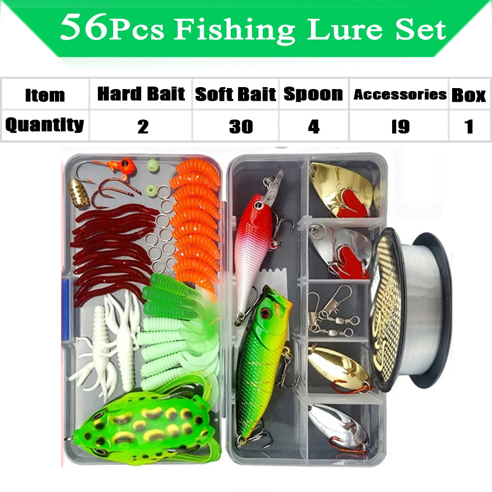 Fishing Lure Kit Soft and Hard Bait