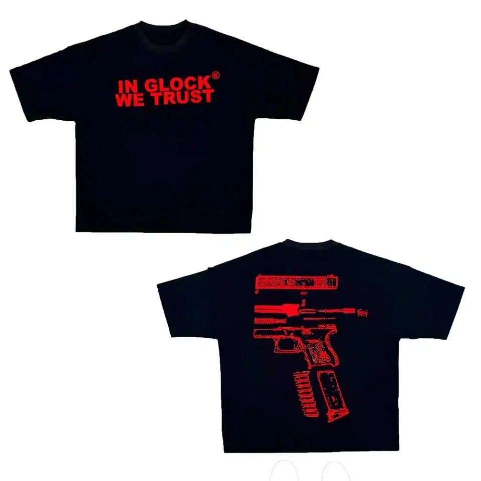 Kixkz Fashion Brand Women's T-shirts IN GLOCK WE TRUST
