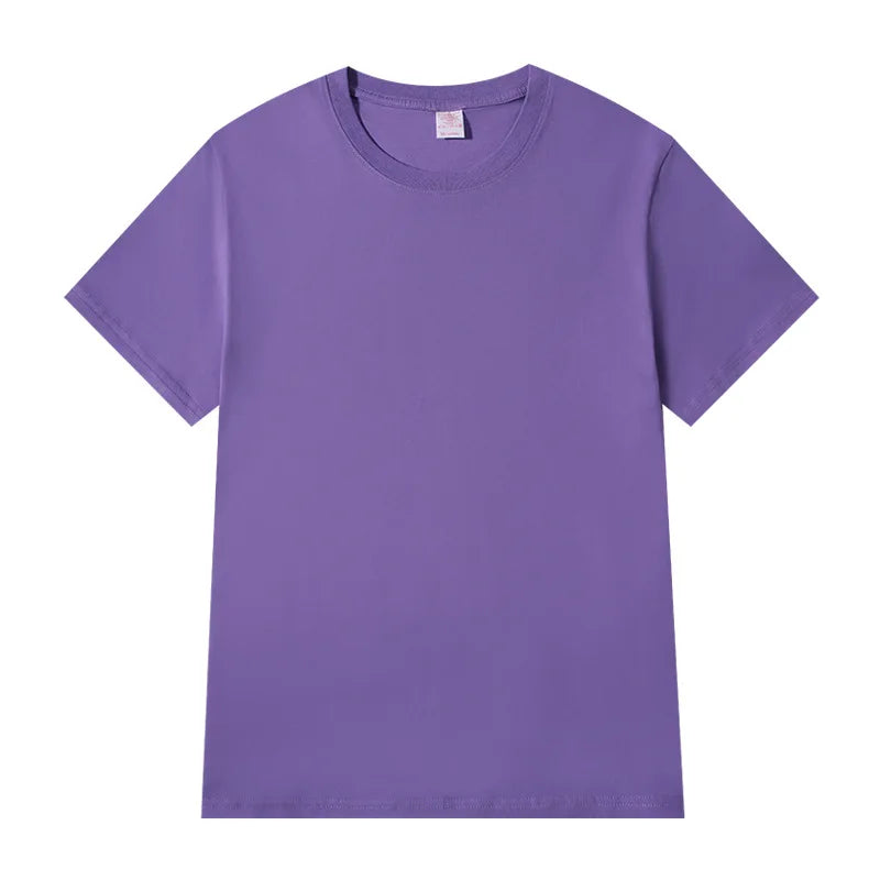 Women T-shirts 2025 Tops Solid Short Sleeve Loose O-neck