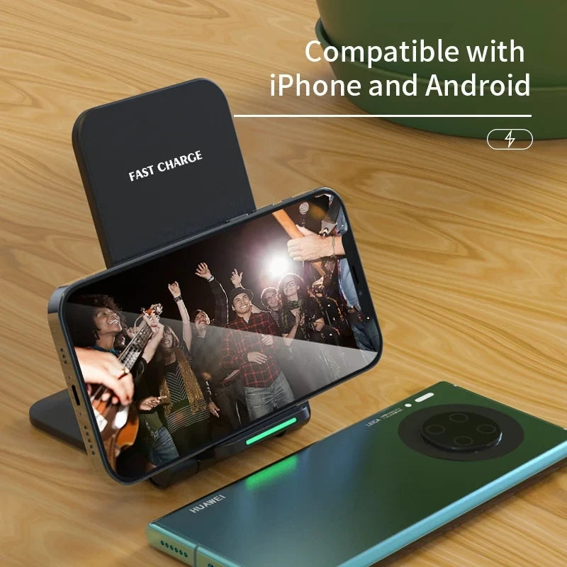 30w Fast Foldable Wireless Charger for Honor 100 Pro Xiaomi