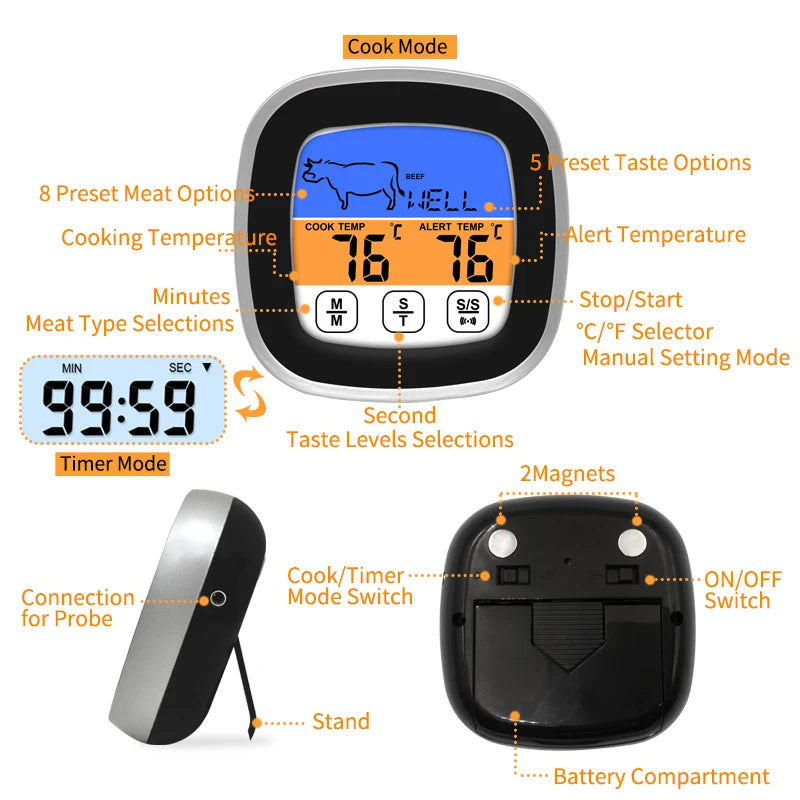 Digitale thermometer voor in de keuken,