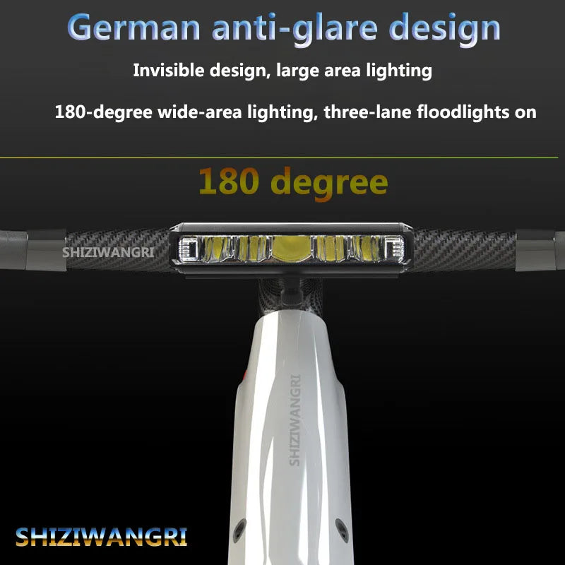 8000mAh 5 LED 5*P90 Bike Light Waterproof USB Rechargeable LED