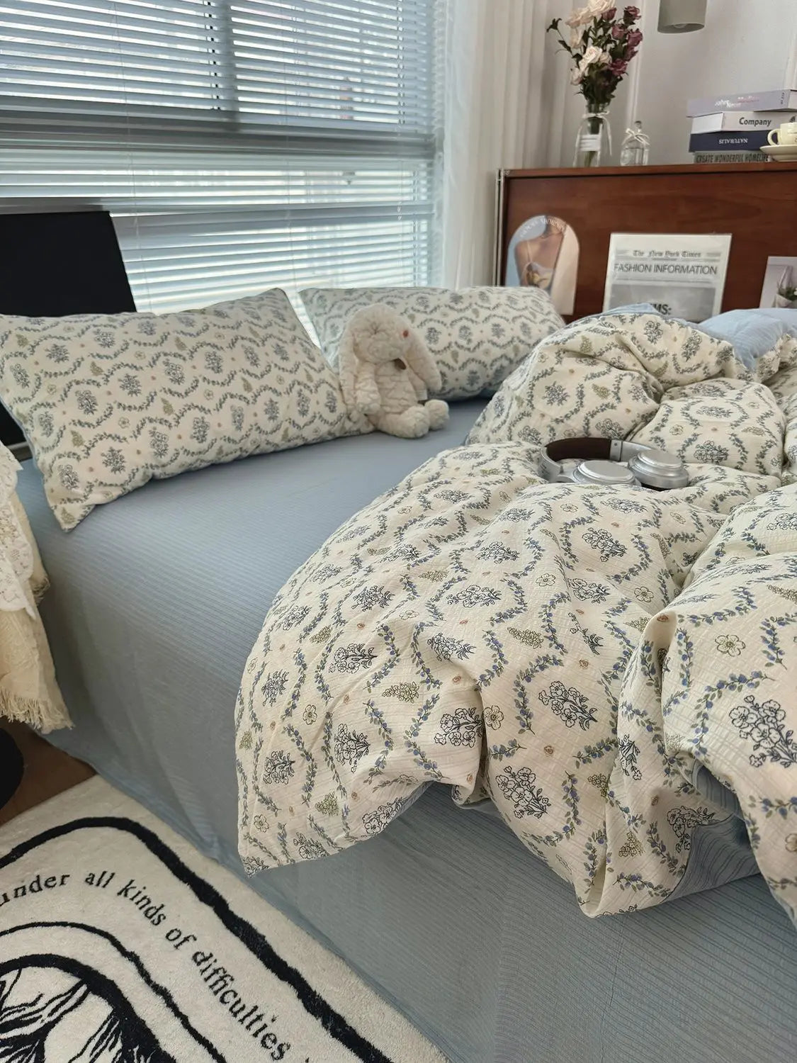 Duvet Cover Set A-class Ultra Soft Jacquard Double-layer Yarn