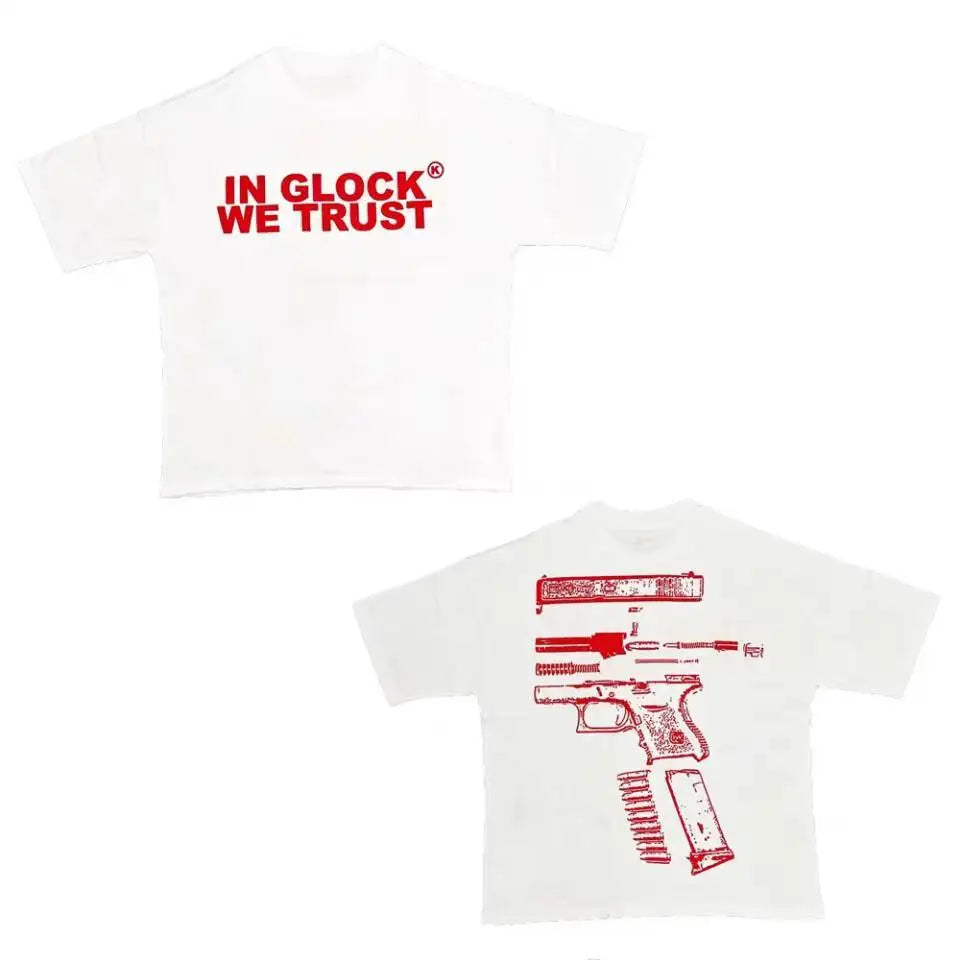 Kixkz Fashion Brand Women's T-shirts IN GLOCK WE TRUST