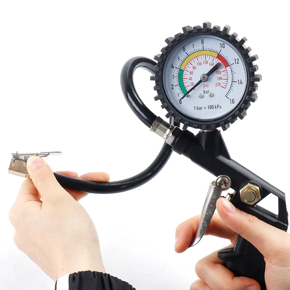 220PSI bandenspanningsmeter Hoge precisie eenvoudige drukregeling