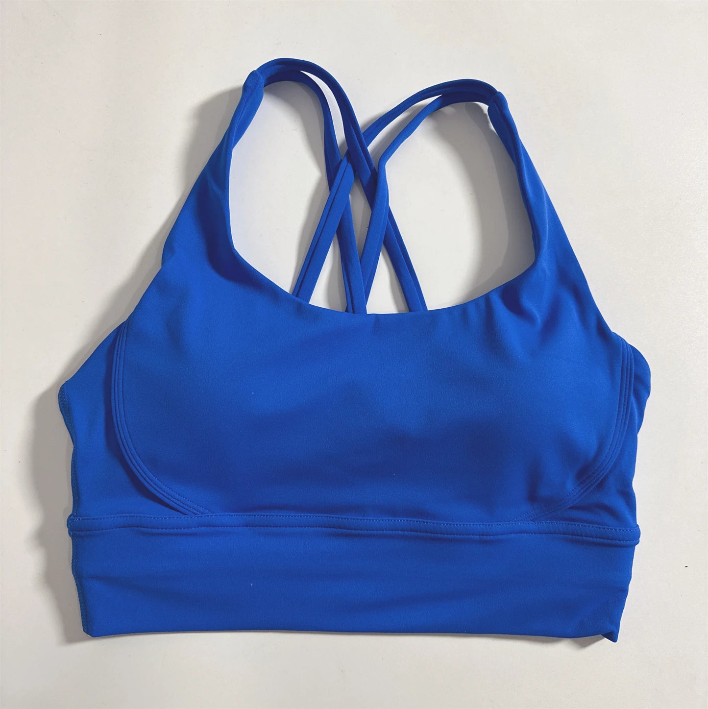 Solid Color Women Cross Back Fitness Underwear Soft Fitness