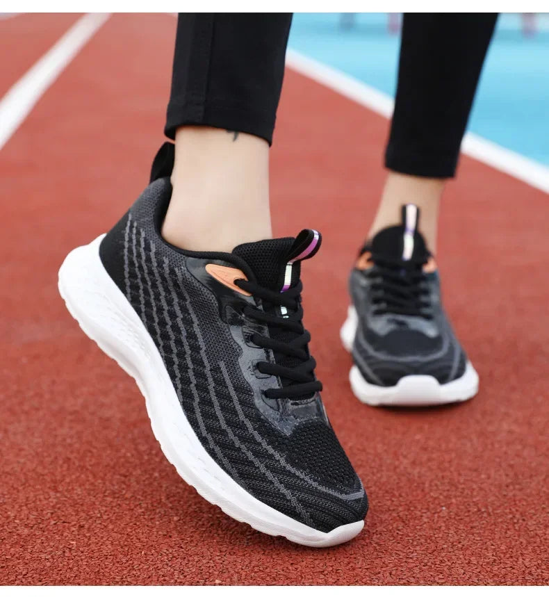 Women's Sports Shoes Spring 2025 New Knitted Casual Fashionable