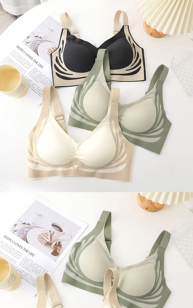 FINETOO Super Gather Draadloze Push-up BH Voor Dames