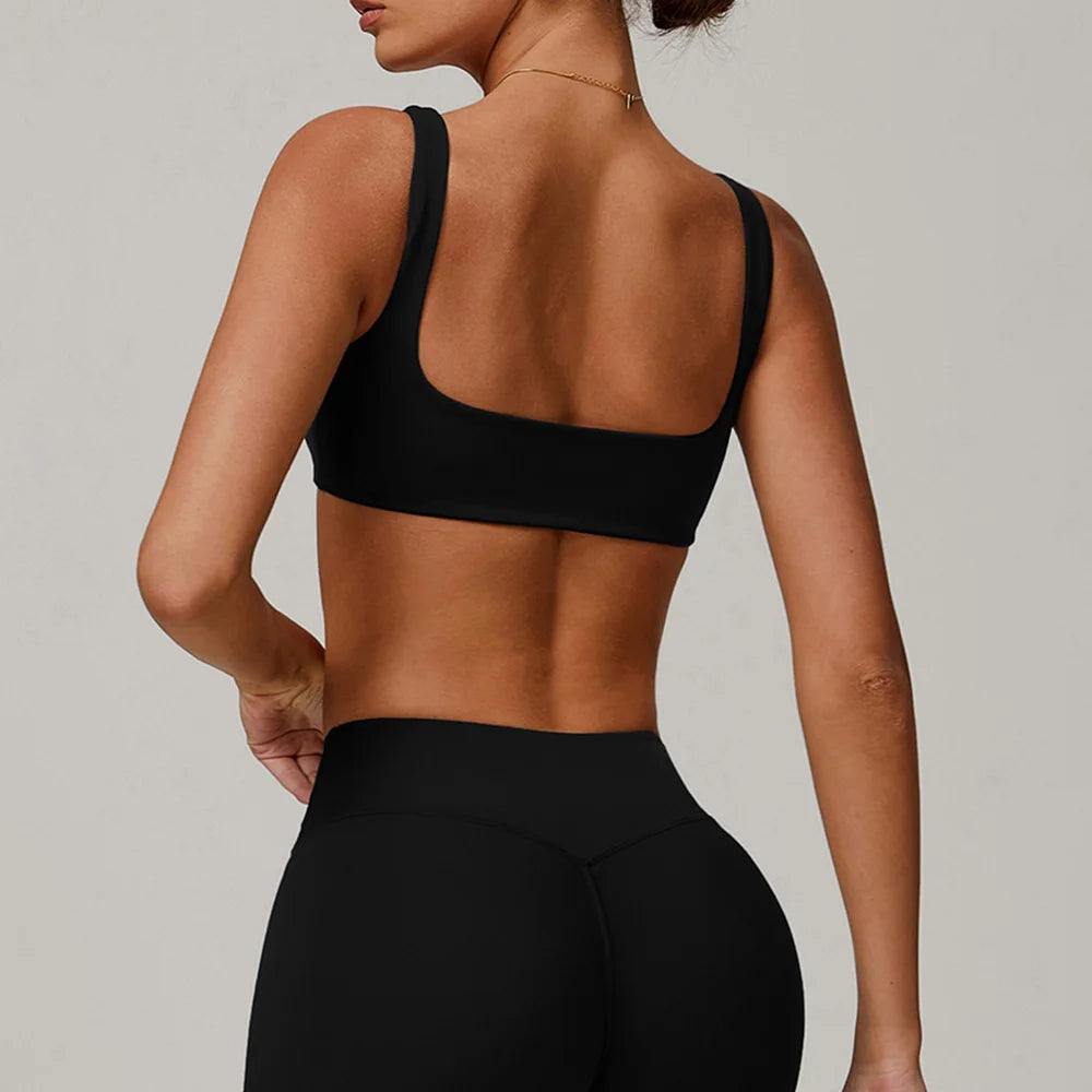 Sport Bra Women Bra Sexy Open Back Yoga Top Running Training Shockproof