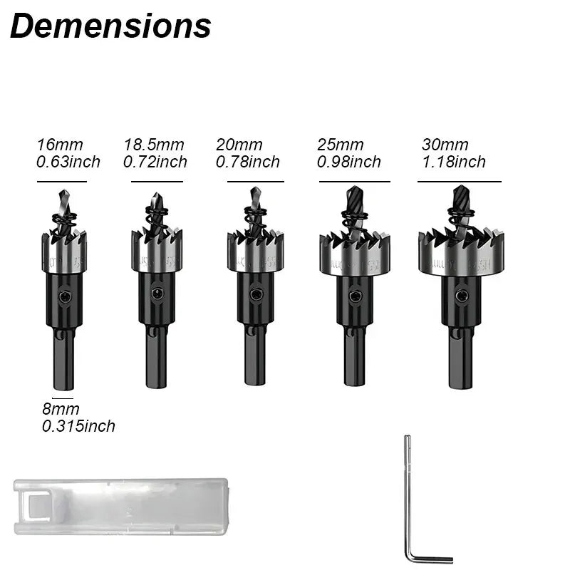 Hole Saw Cutter Drill Bit Set Holesaw Core HSS