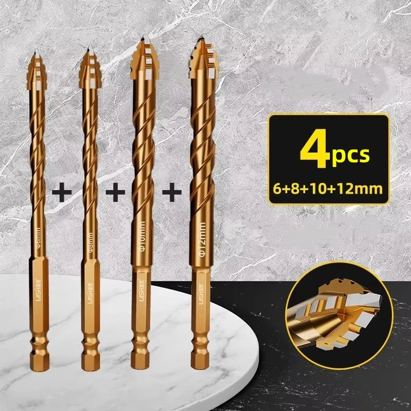 Upgraded four-edged sawtooth drill bit Professional