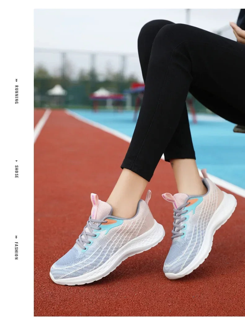 Women's Sports Shoes Spring 2025 New Knitted Casual Fashionable