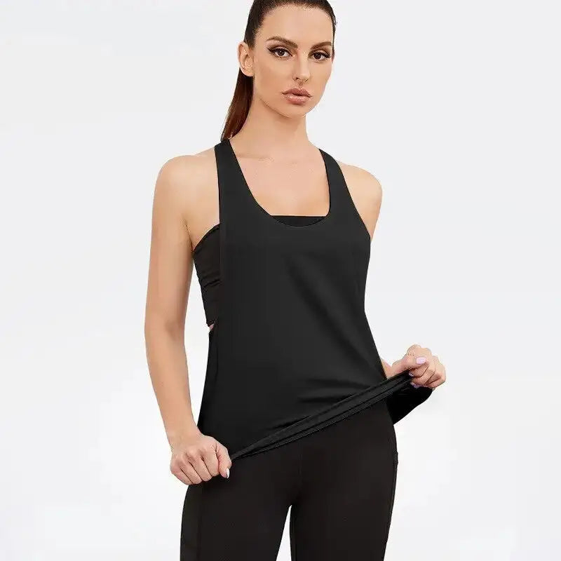 Dames Sport Smock Fitness Sportvest T-vormig