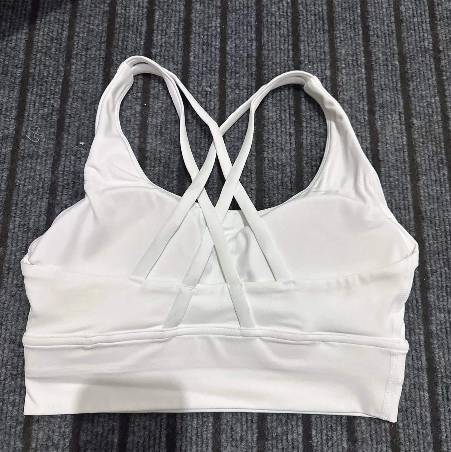 Solid Color Women Cross Back Fitness Underwear Soft Fitness