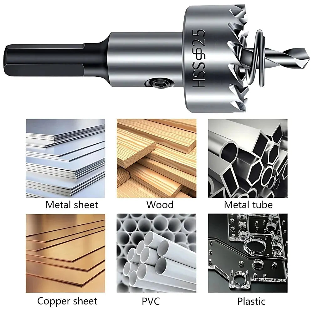 Hole Saw Cutter Drill Bit Set Holesaw Core HSS