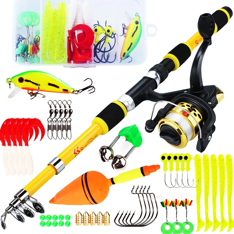 Sougayilang Spinning Fishing Rod and Reel Combo1.8M