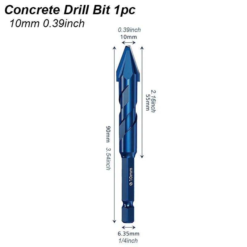 Masonry Concrete Spiral Drill Bit Eccentric for Glass Ceramic