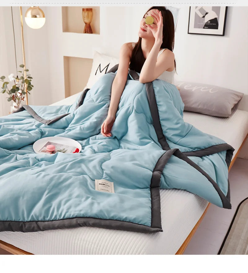 Washed Cotton Duvet Comforter, Soft Air Conditioning Quilt,