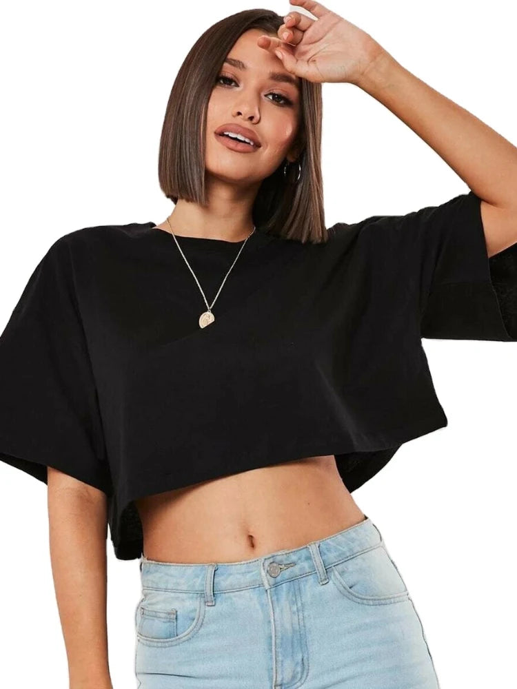 Cotton Women Short Sleeve Dance Running Clothes Yoga