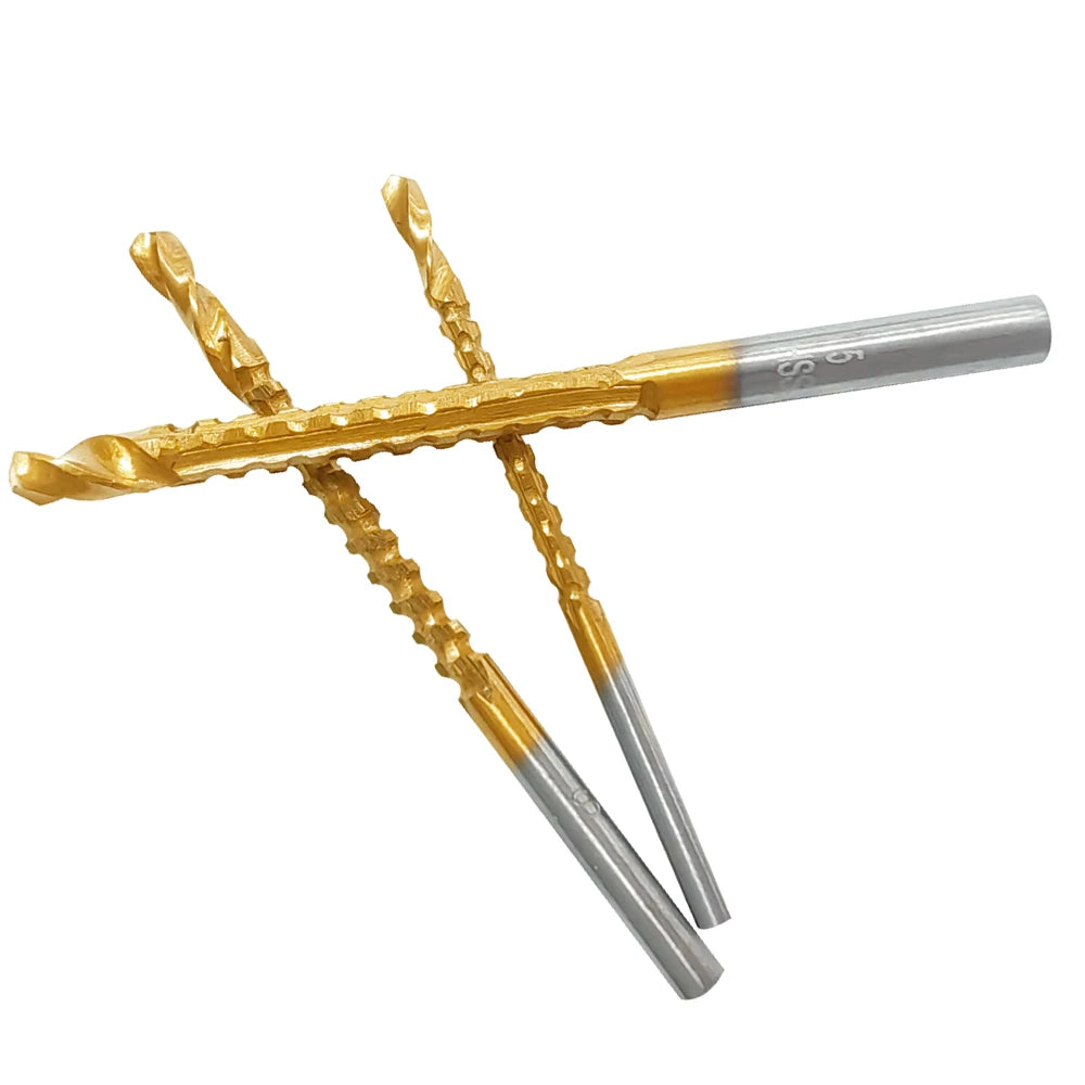 3PC Saw Drill Woodworking Hole Drill Golden Sawtooth