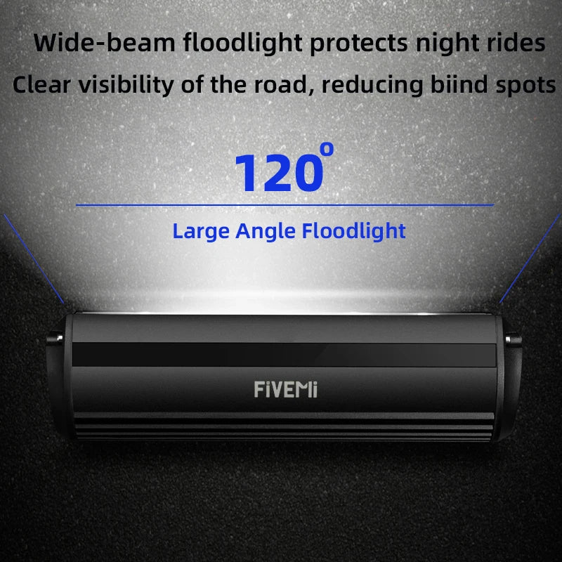Fivemi Bicycle Light Front High Lumen Bike Lights 8000mAh Power Bank