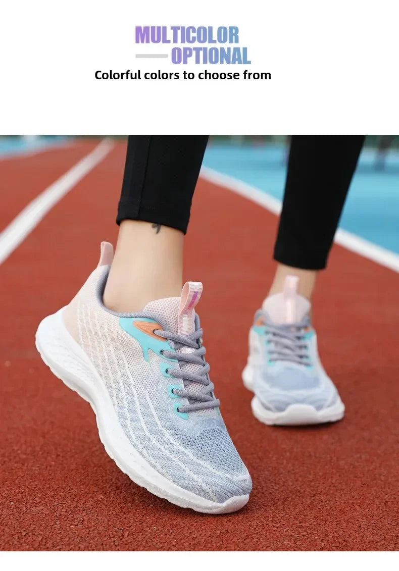 Women's Sports Shoes Spring 2025 New Knitted Casual Fashionable
