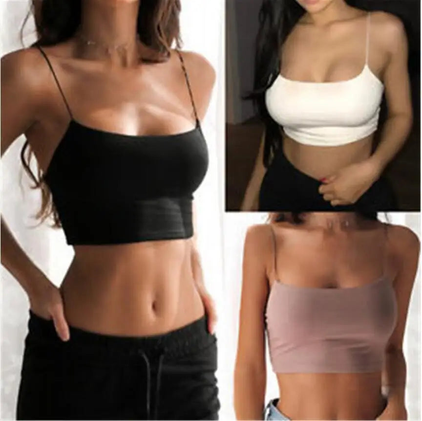 Dames Zomer Camisole Crop Tops Mouwloos